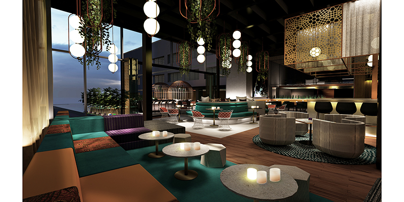 W Toronto will feature an indooroutdoor lobby bar and lounge equipped with a DJ boothrecording studio