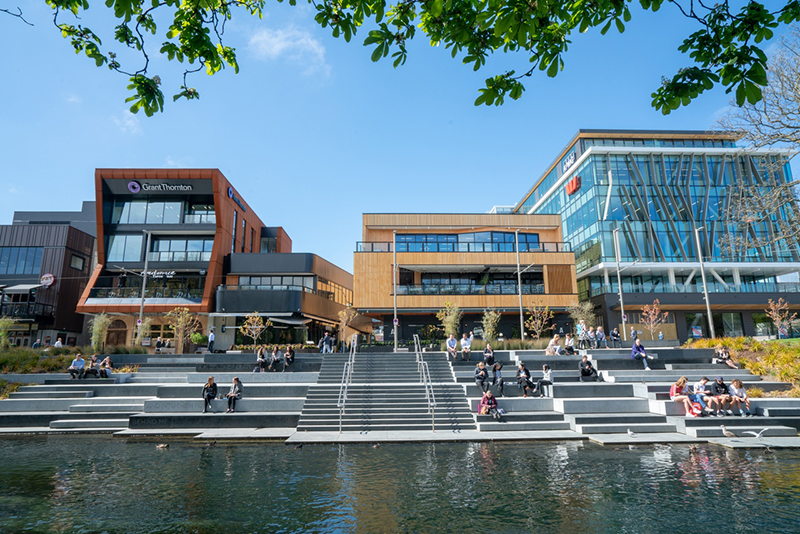 The Terrace along the central city riverfront near Te Pae Christchurch