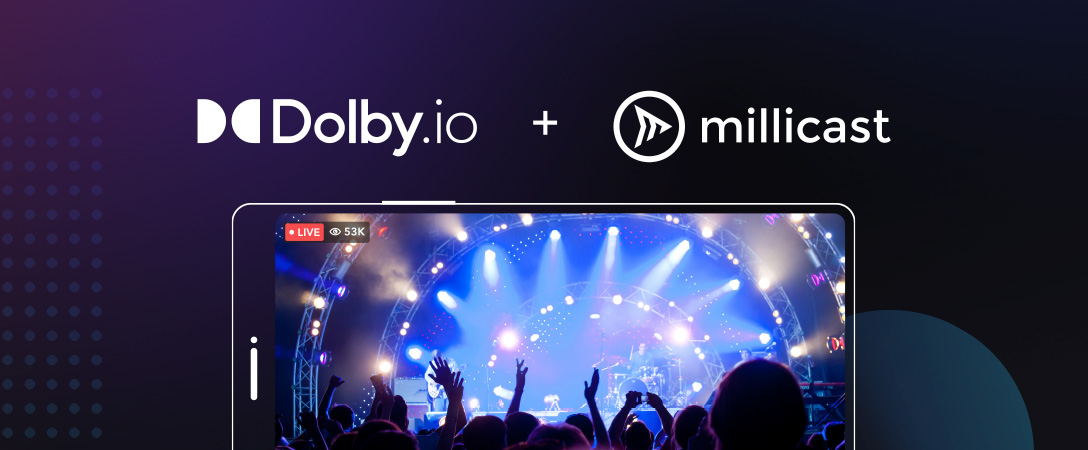 Dolby and Millicast logos
