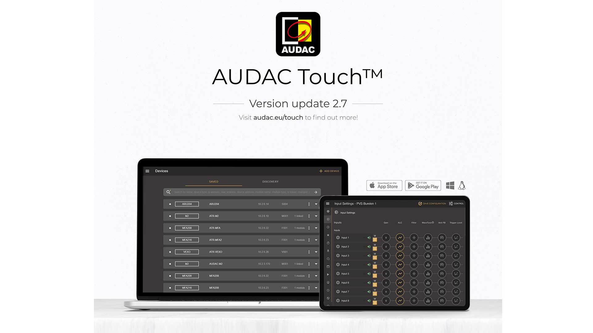 AUDAC Touch 2 Version 27 Now Available