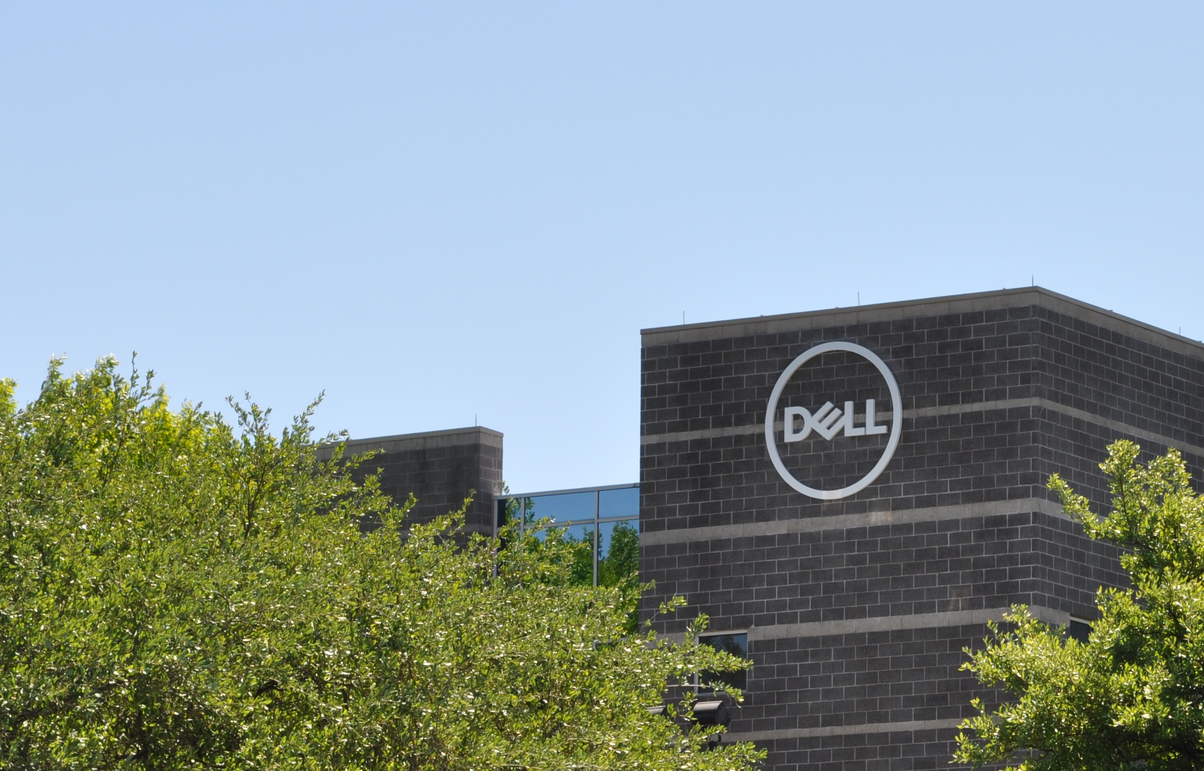 Dell office with logo