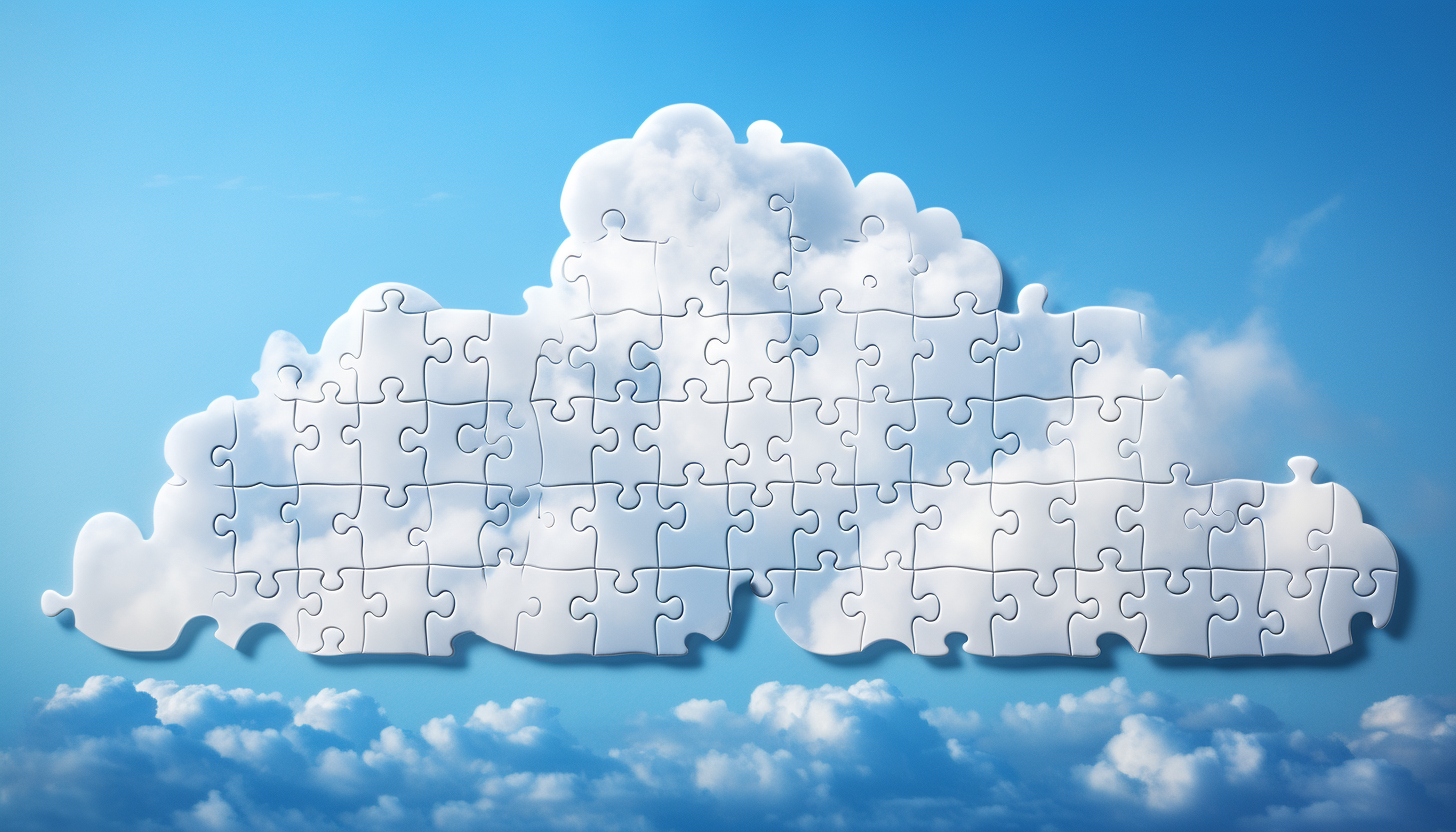 a cloud puzzle cloud data center