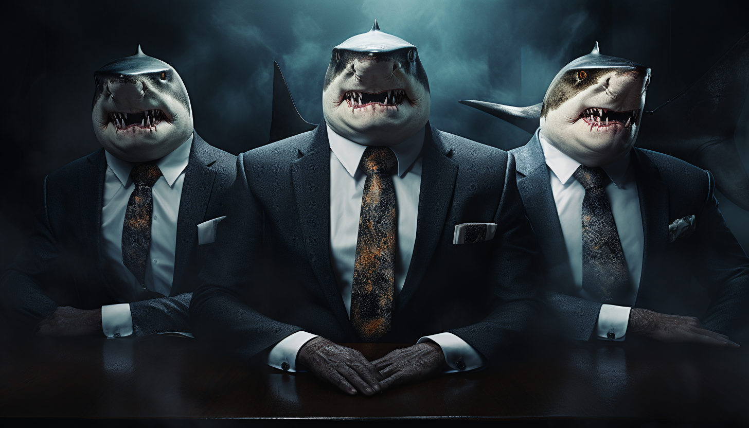 three executive sharks