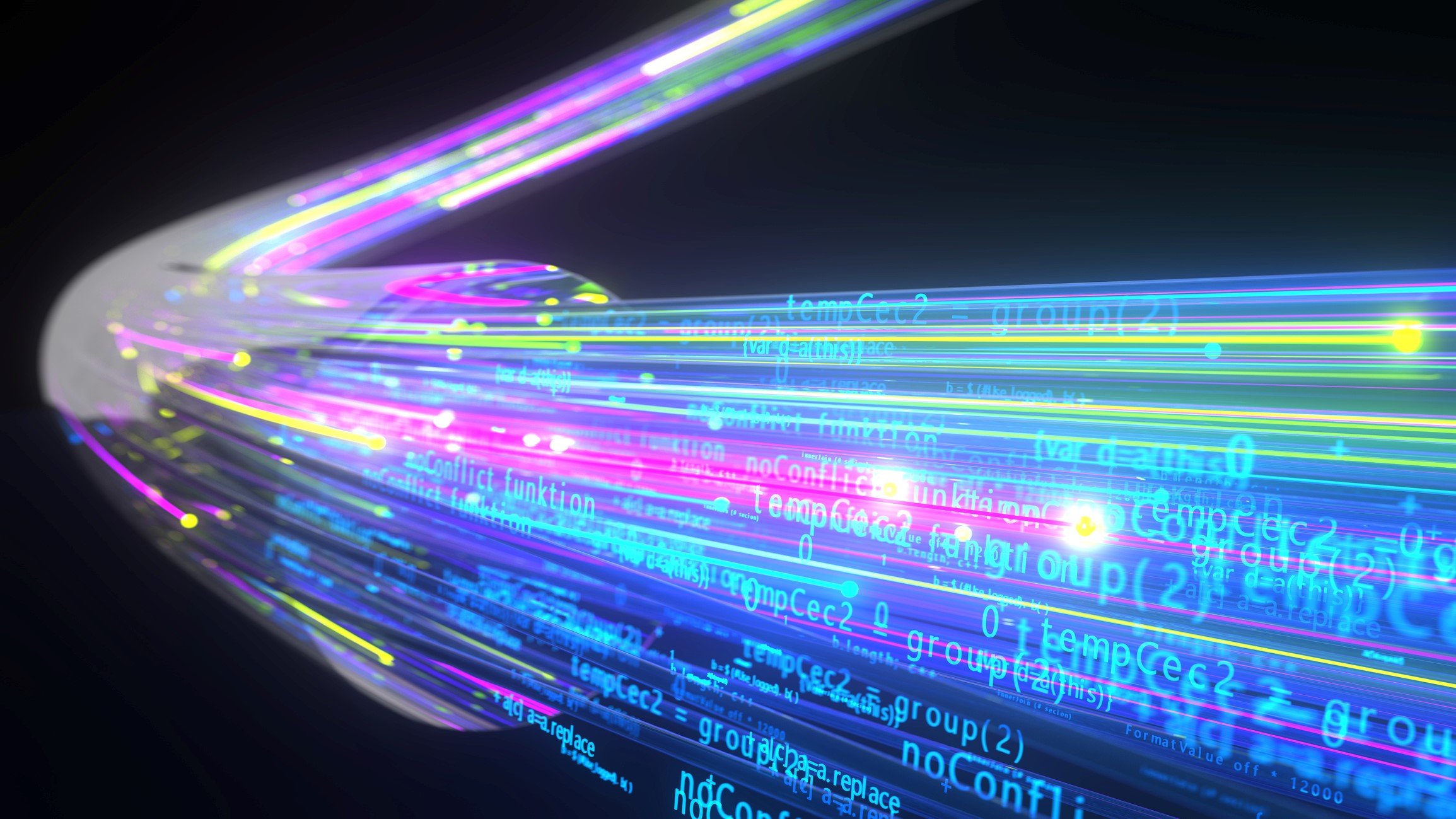 Algorithm streams over the optical fiber-stock photo style-photographyGetty Images