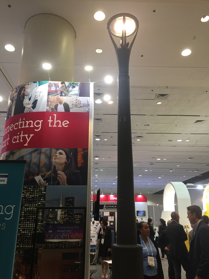 American Tower and Philips Lighting small cell light pole 