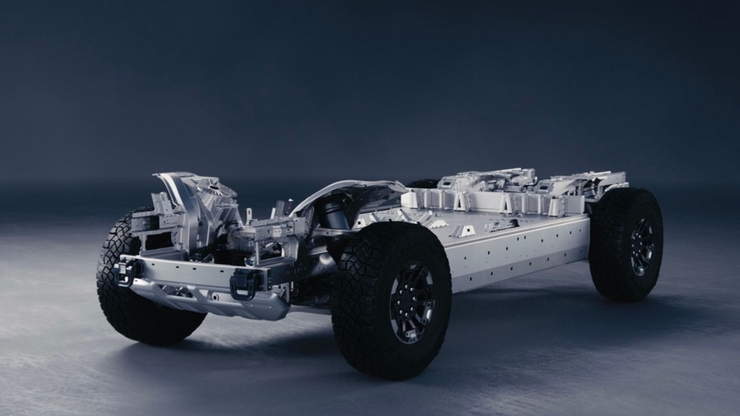 picture of chassis of EV