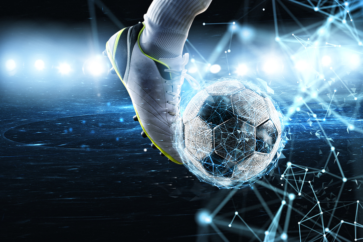 Soccer ball with internet network effect