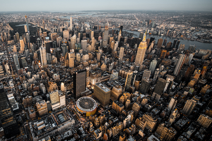Madison Square Garden aerial shot