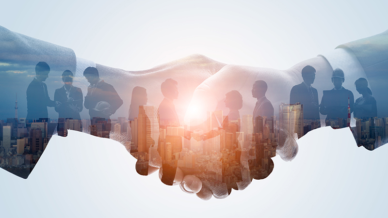 Business network concept  handshake