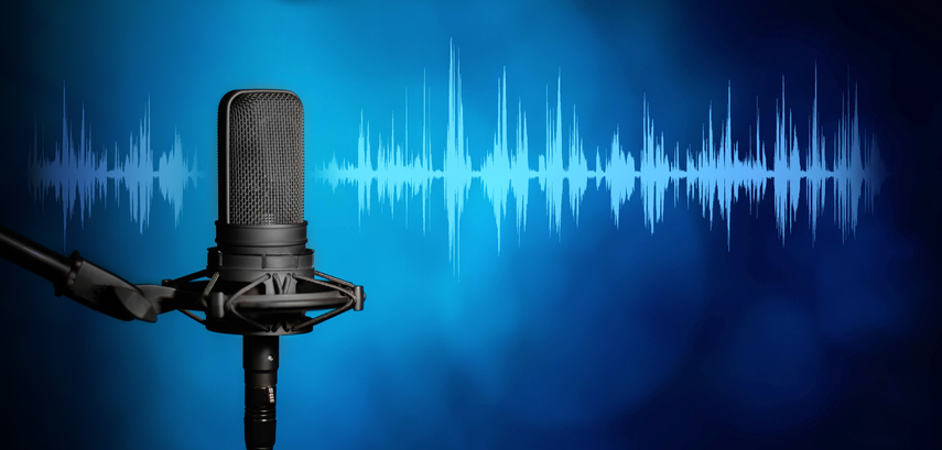 Professional studio microphone background