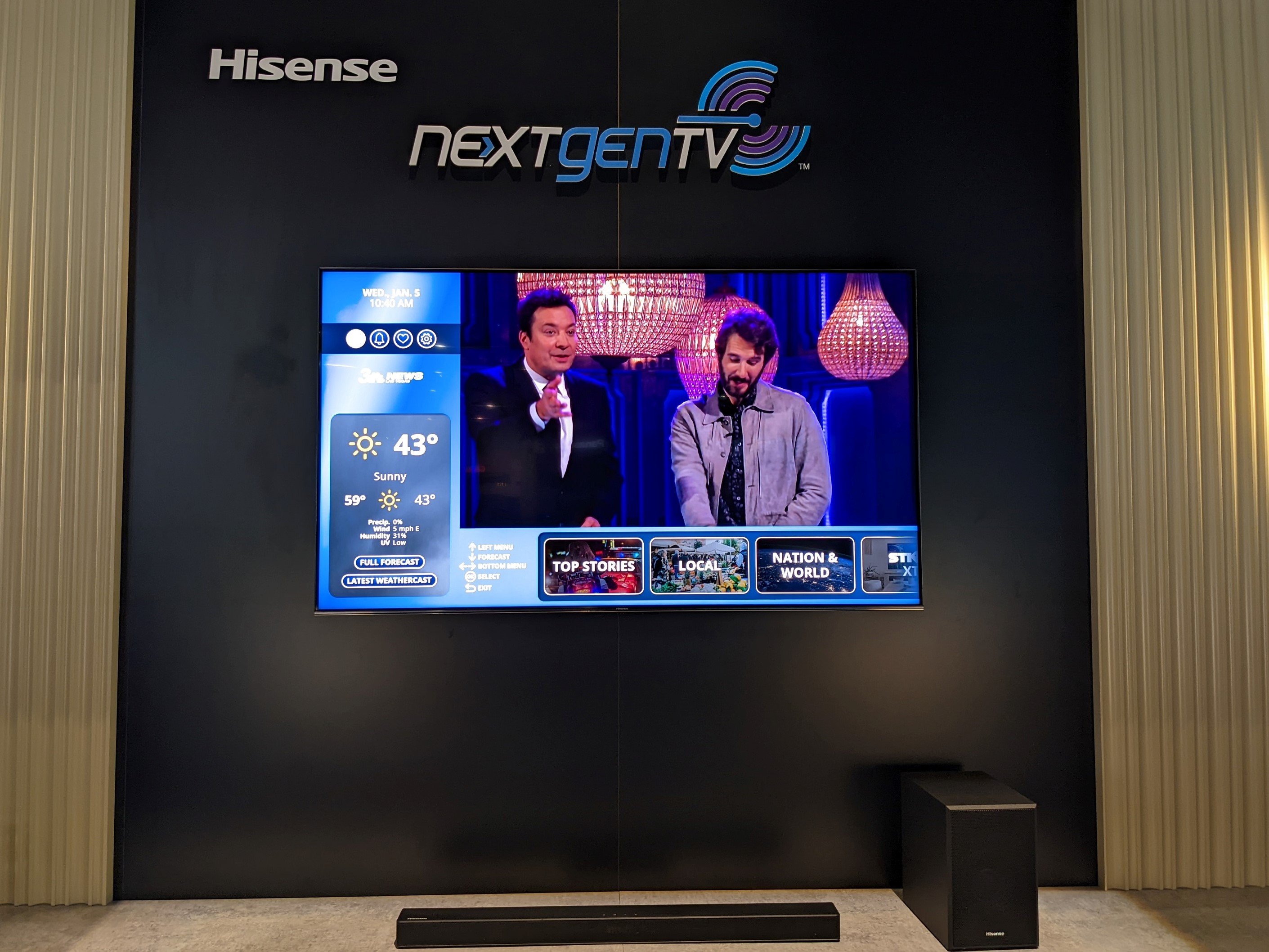 Photo shows Hisense NEXTGEN TV as seen on CES 2022s show floor