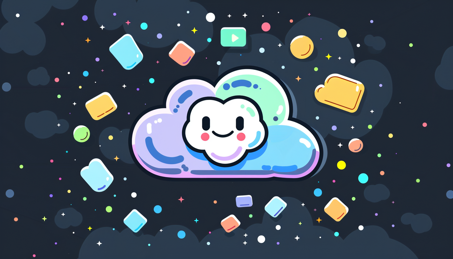 Happy cloud cartoon
