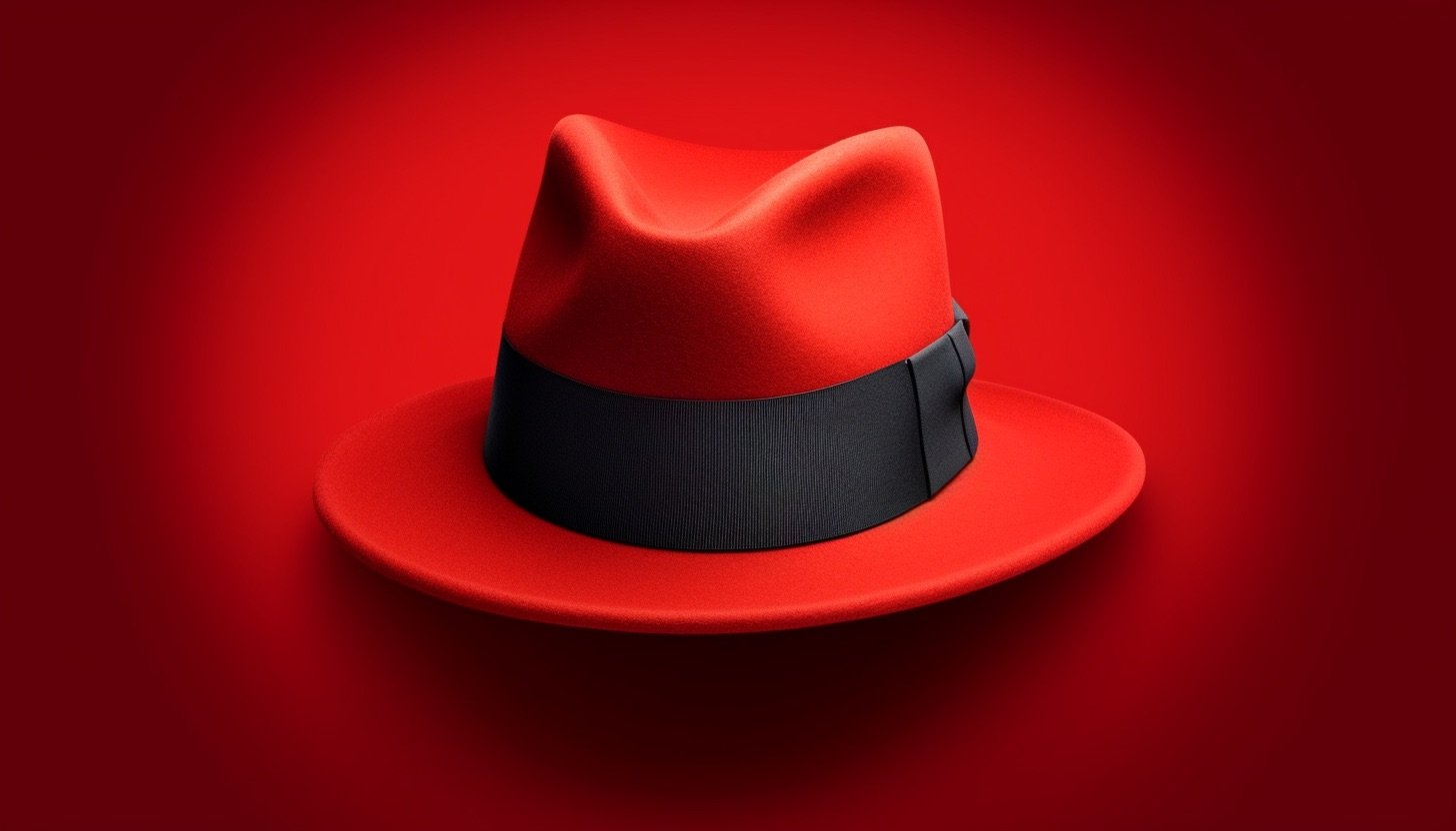 Red Hat logo with AI backdrop
