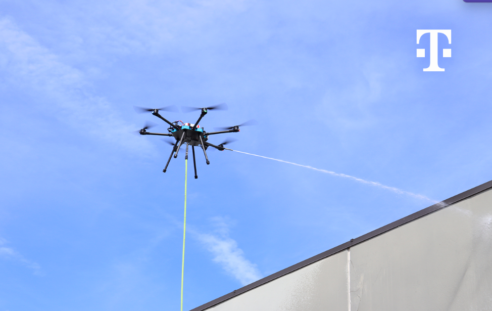 T-Mobile’s network connects window-cleaning drones