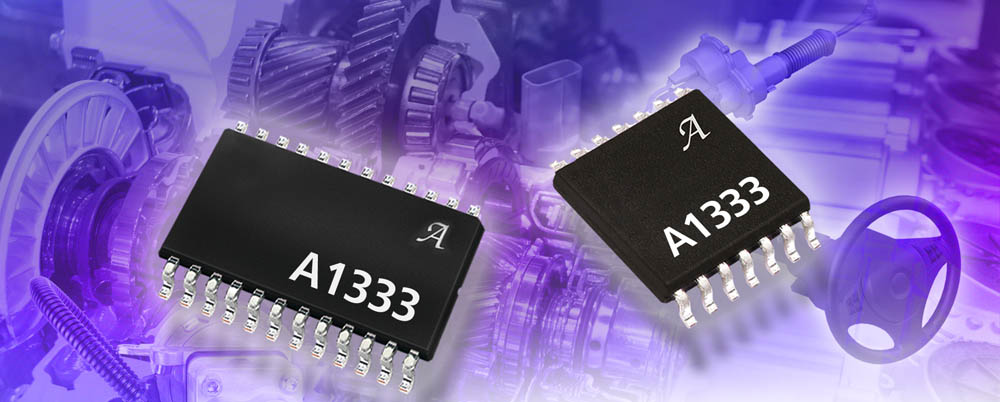 Allegro MicroSystems A1333 and A1339 0 to 360 angle sensor ICs 
