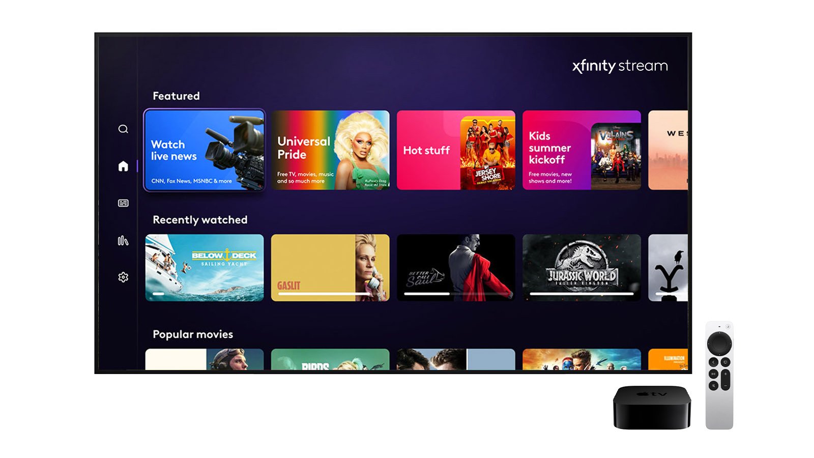 Comcast Xfinity app joins Apple TV devices interface | Fierce Video
