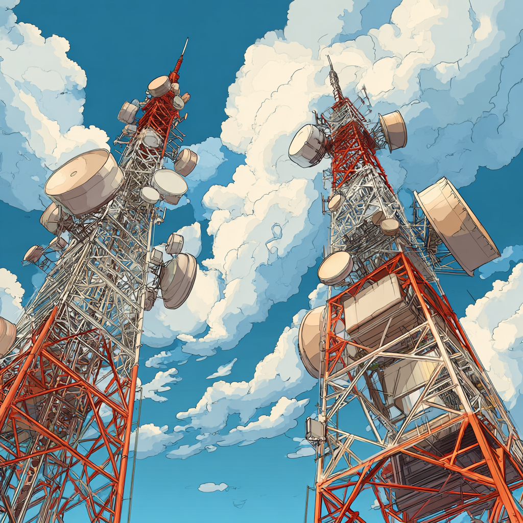 TV broadcast towers midjourney