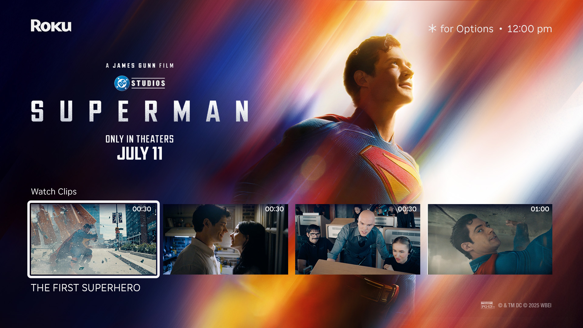 WBD Roku Superman microsite promotion