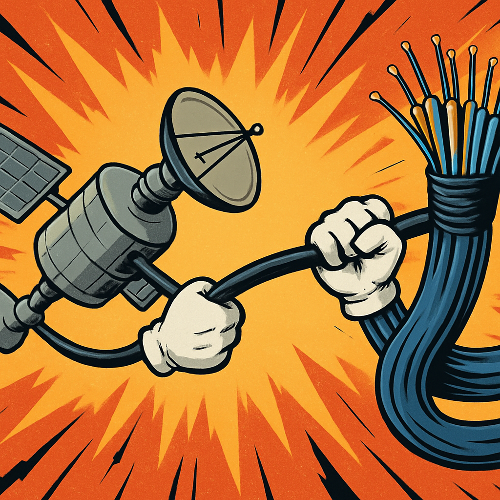 fight between satellite and cable