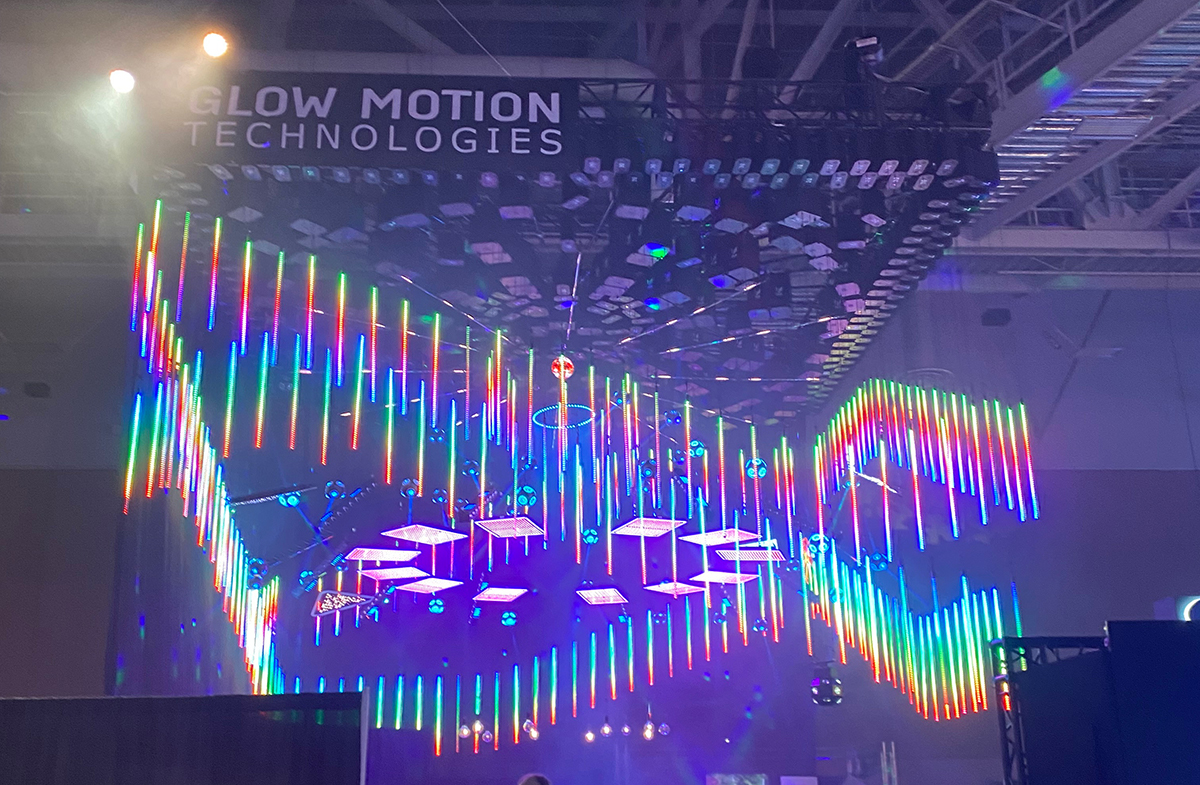 The award-winning Glow Motion Technologies booth at LDI 2023