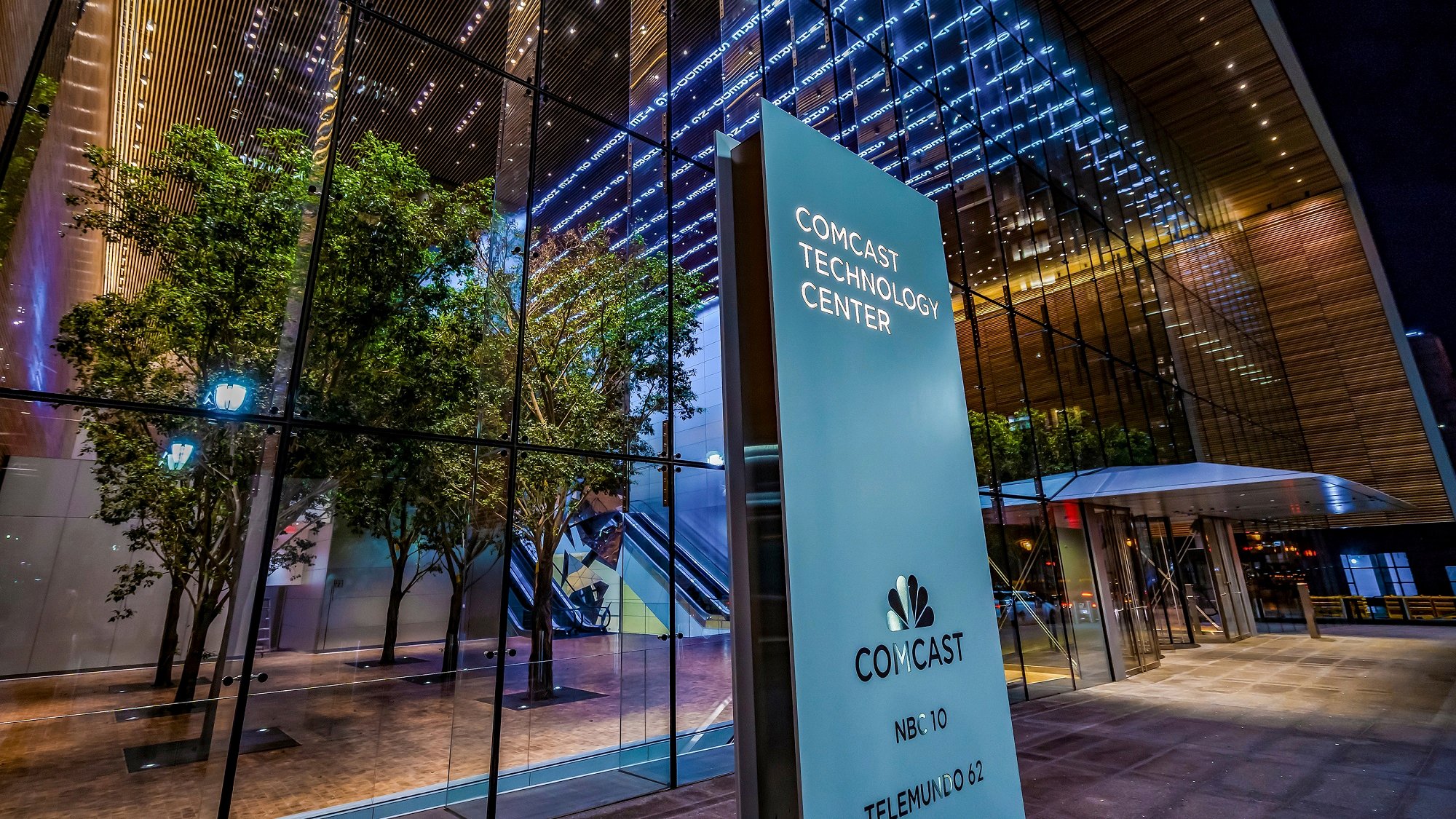 Comcast Technology Center sign
