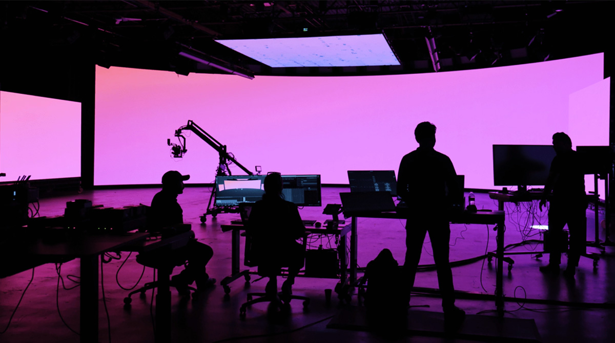 Image from the Disguise website showing a VR studio