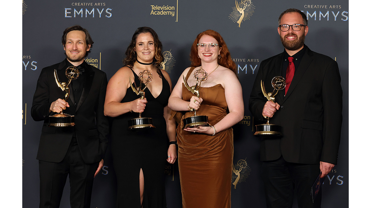 Noah Mitz Erin Anderson Hannah Kerman and Matt Benson winners of the Outstanding Lighting Design  Lighting Direction for