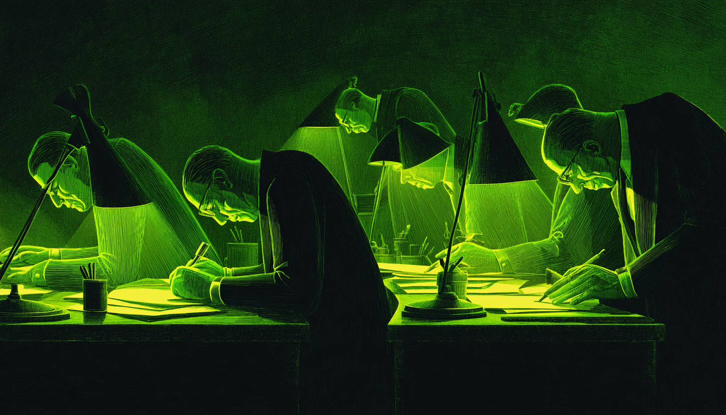 workers at their desks