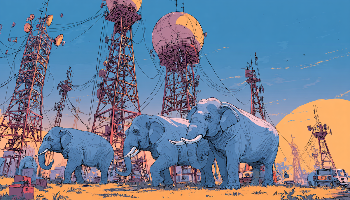 India mobile towers elephants