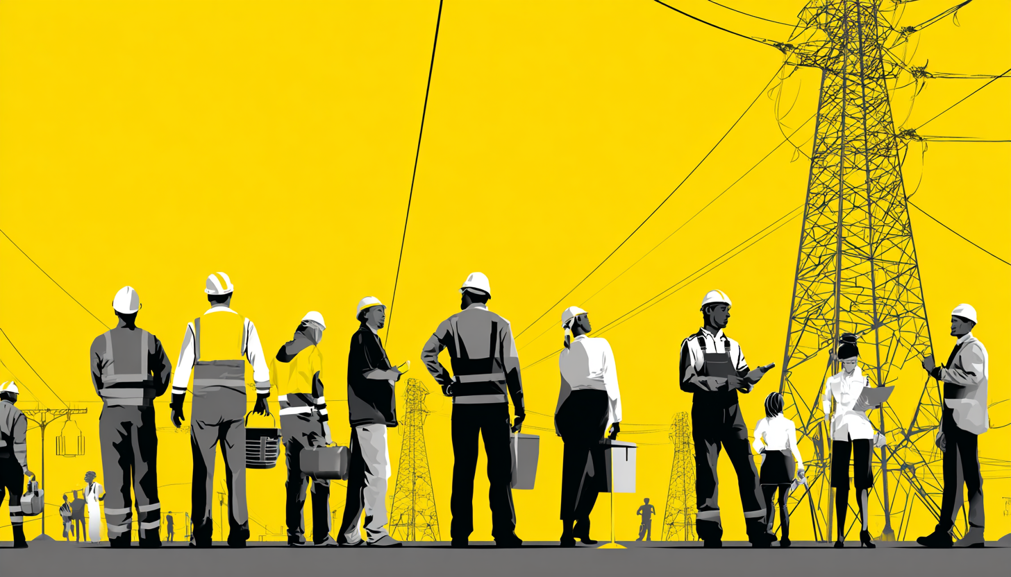 broadband construction workers
