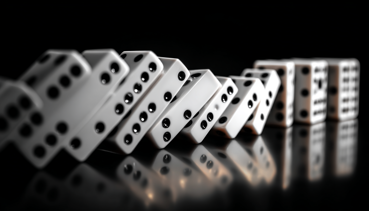 dominoes falling