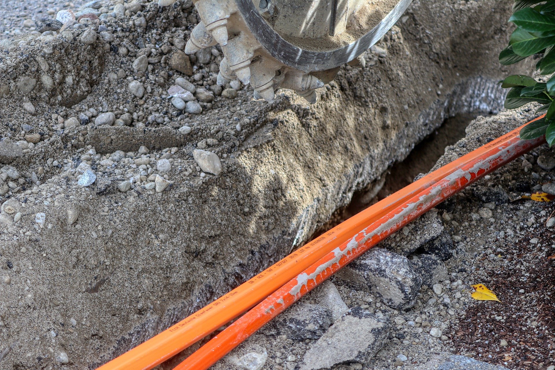 fiber cable trenching
