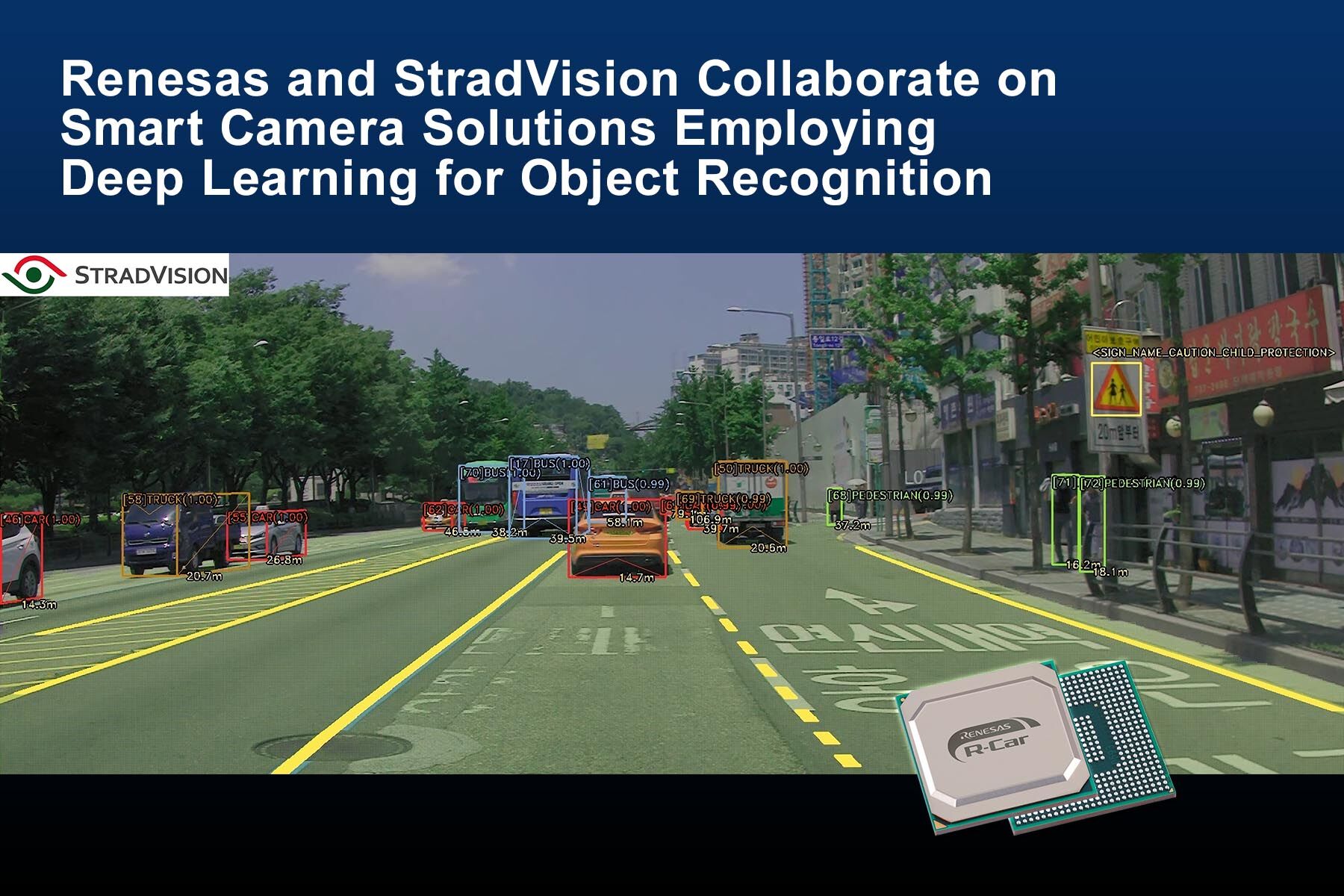 Renesas StradVision team on object recognition for smart cameras in ADAS