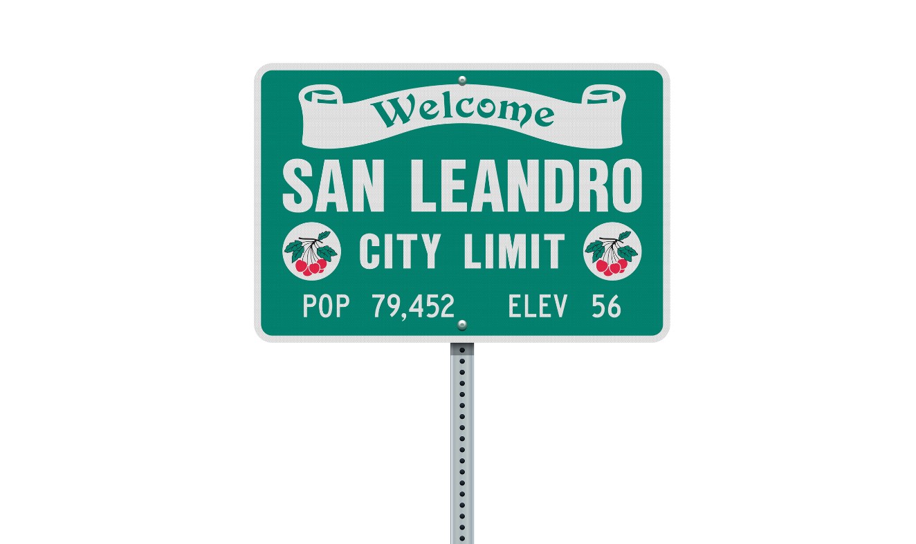 San Leandro calif sign