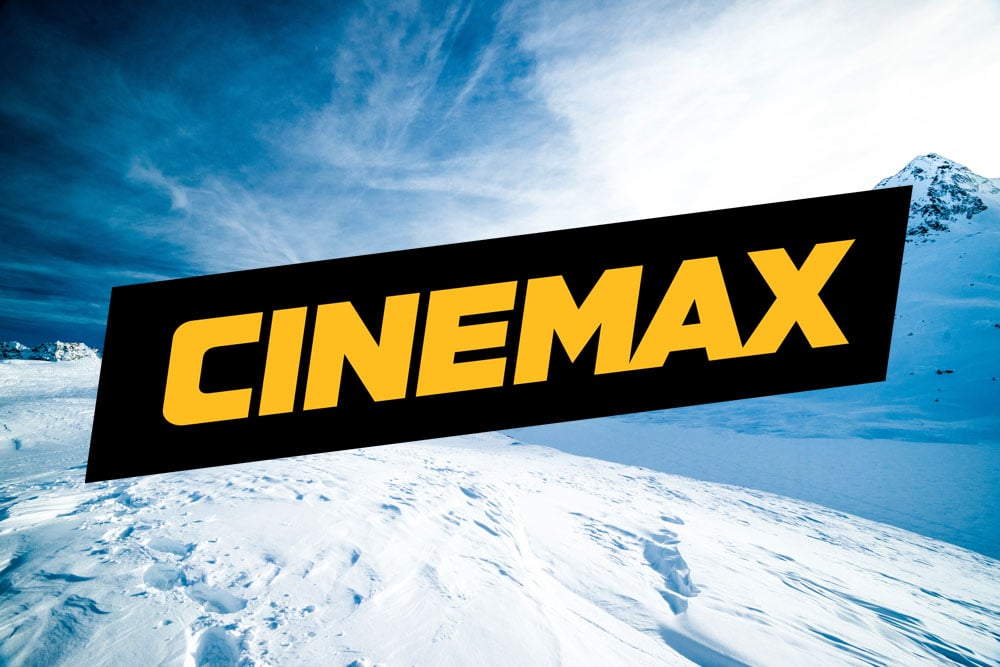 Cinemax logo on snowy background