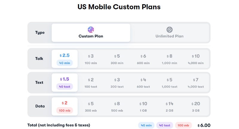 US Mobile pricing US Mobile