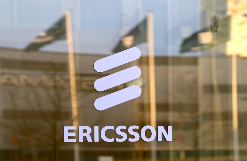 Ericsson logo on building