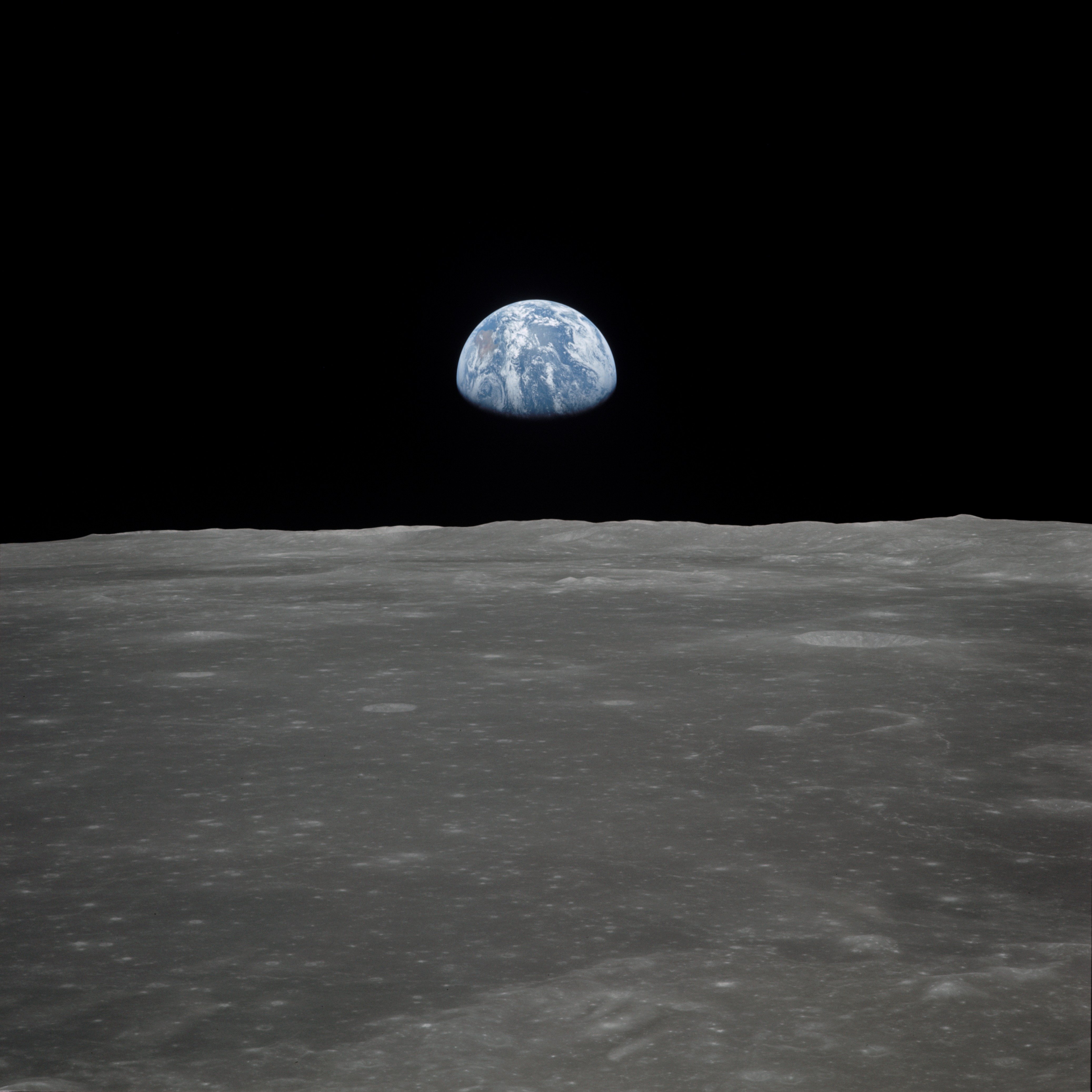 Moon with view of Earth NASA