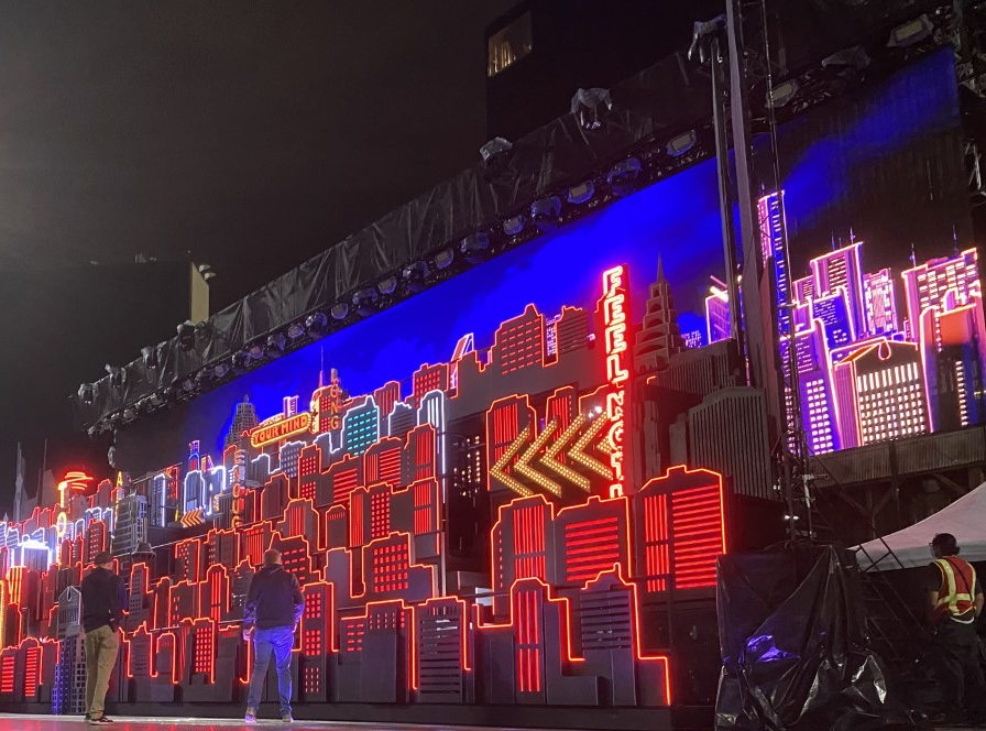Super Bowl halftime show stage design highlights Compton landmarks
