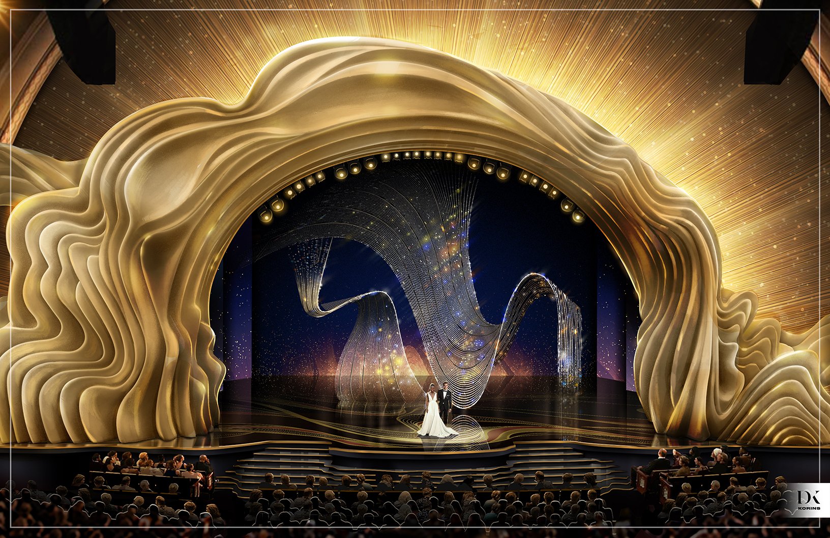 2019 Oscars stage design rendering