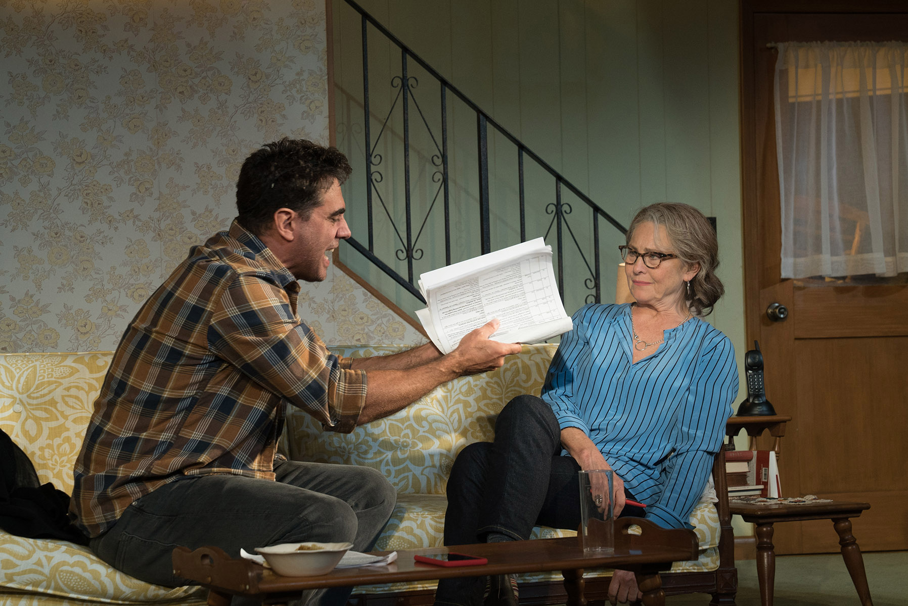 7270 The Lifespan of a Fact, Pictured L to R, Bobby Cannavale and Cherry Jones, Photograph by Peter Cunningham, 2018.jpg