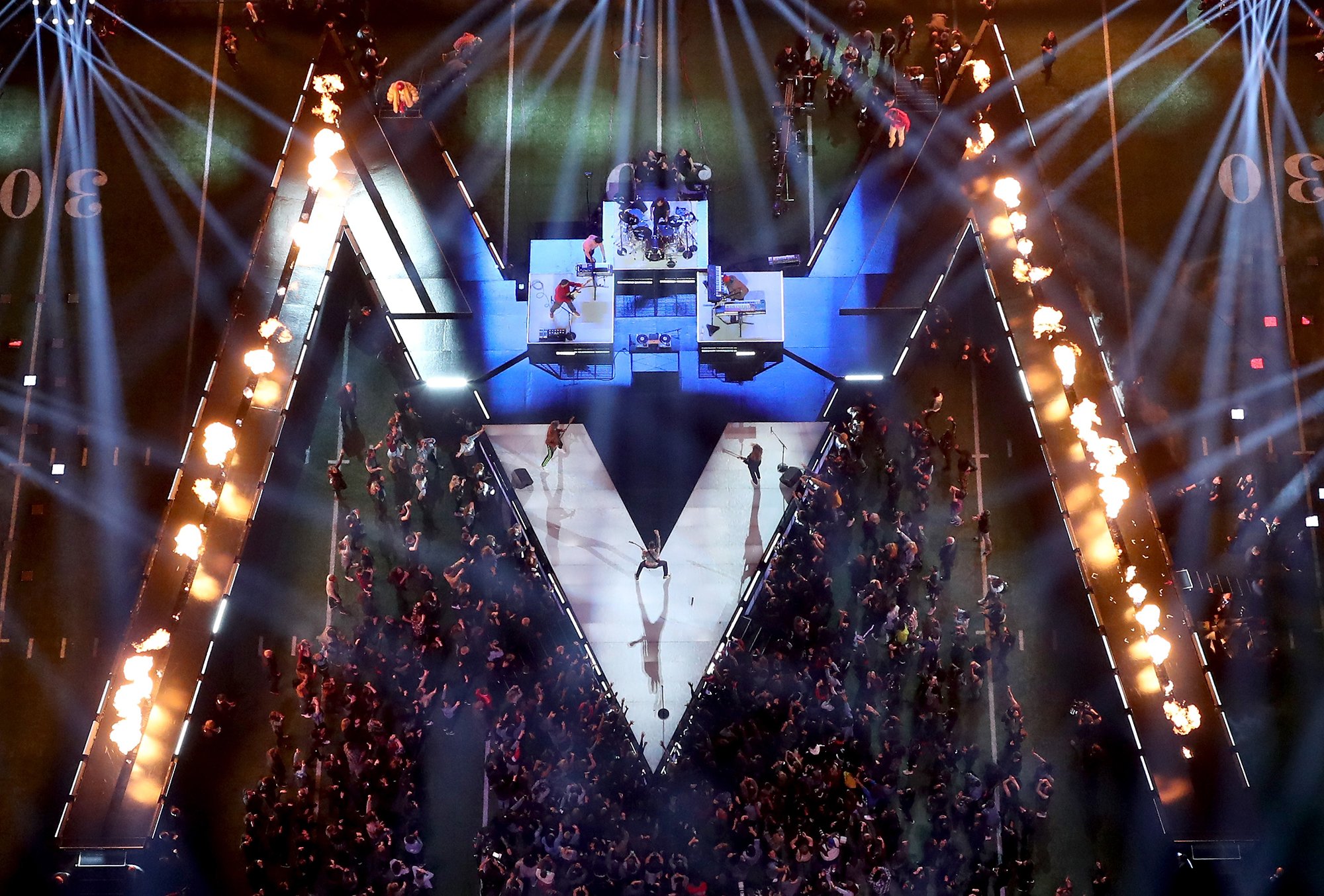 Production design and concert stage design for Super Bowl LIII Halftime Show