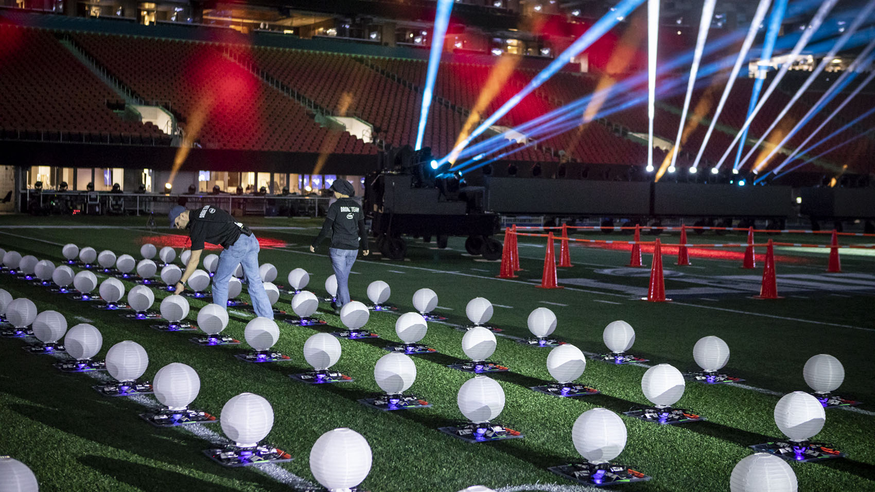Intel Live Drone Light Show at Super Bowl LIII Halftime Show