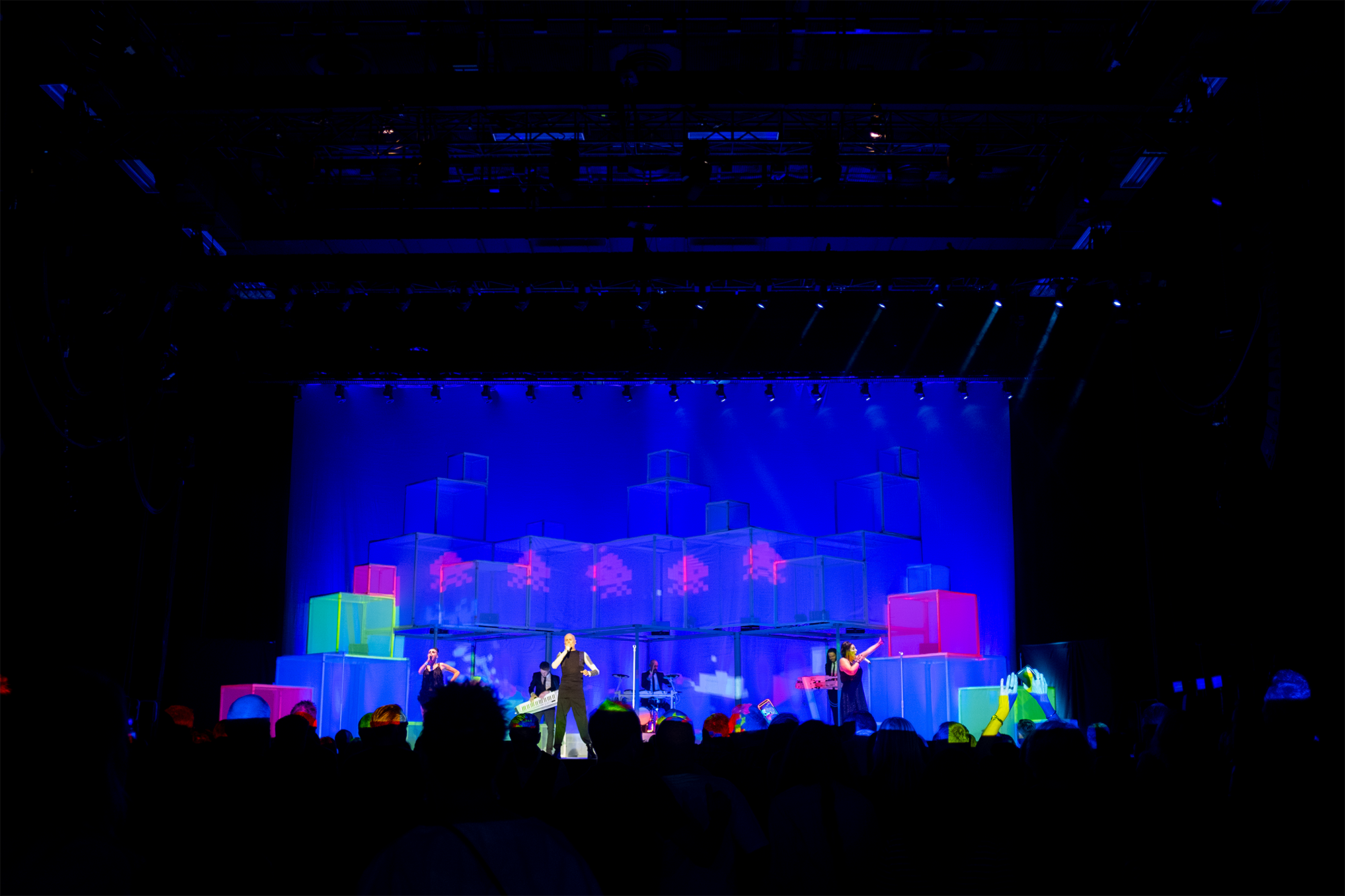 projection mapping The Human League concert tour design