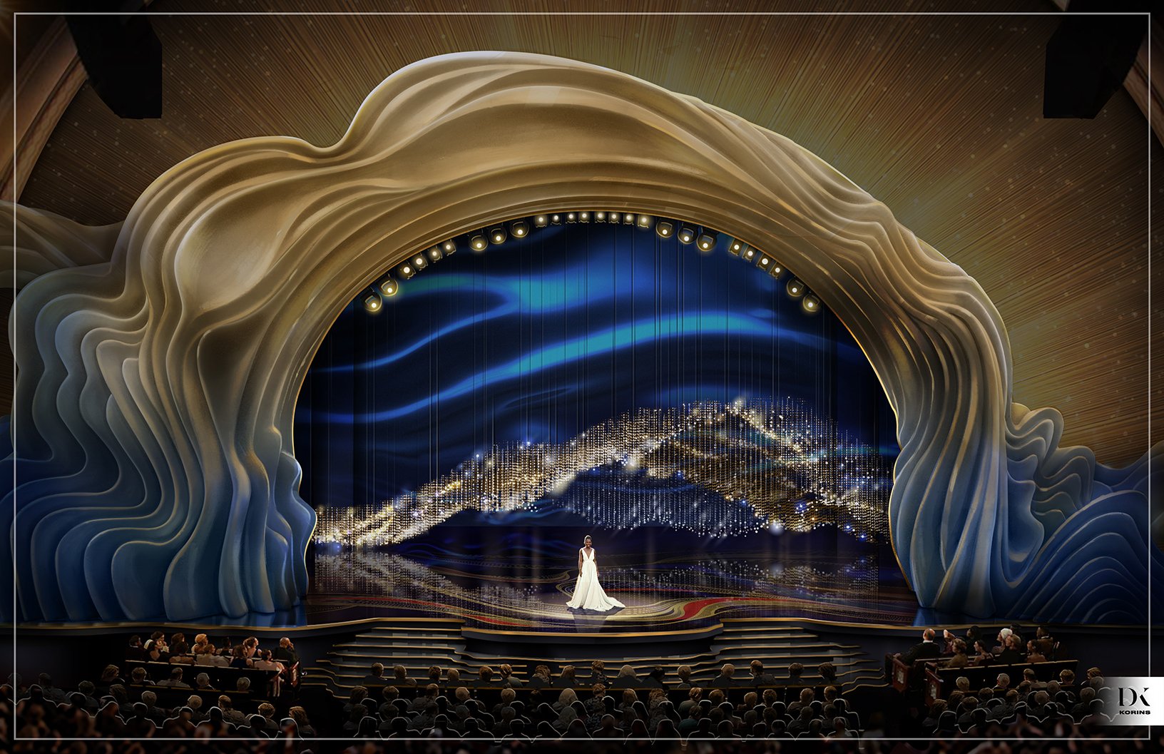 2019 Oscars stage design rendering