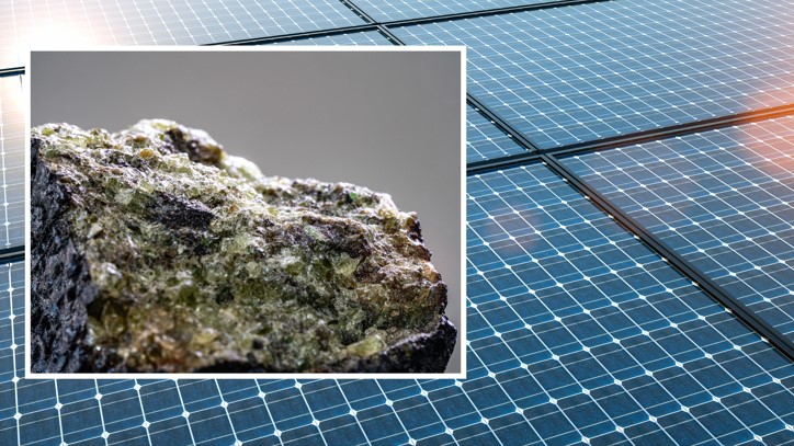 picture shows rock in nature atop solar panel rock is part of