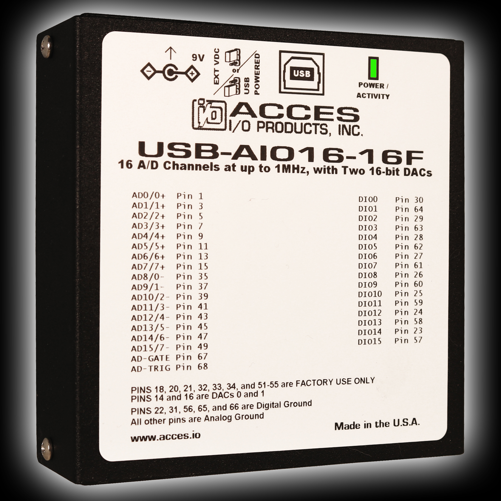Analog USB IO modules ACCES IO Products