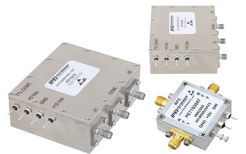 Pasternacks latest line of SPDT high-power PIN diode RF switches 