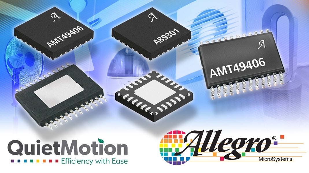 Allegro MicroSystems QuietMotion family Field Oriented Control FOC brushless dc BLDC electric motor controllers 