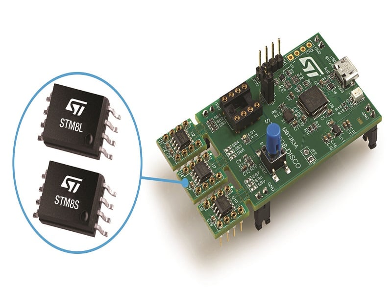 STM8-SO8-DISCO 8-bit microcontroller MCU Discovery Kit from STMicroelectronics 